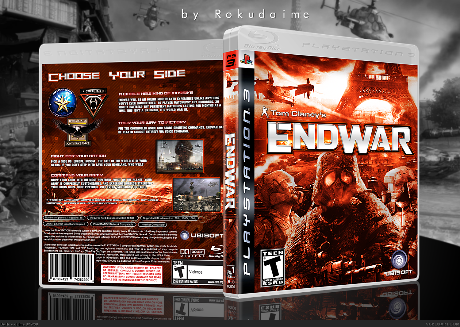 Viewing full size Tom Clancy's EndWar box cover