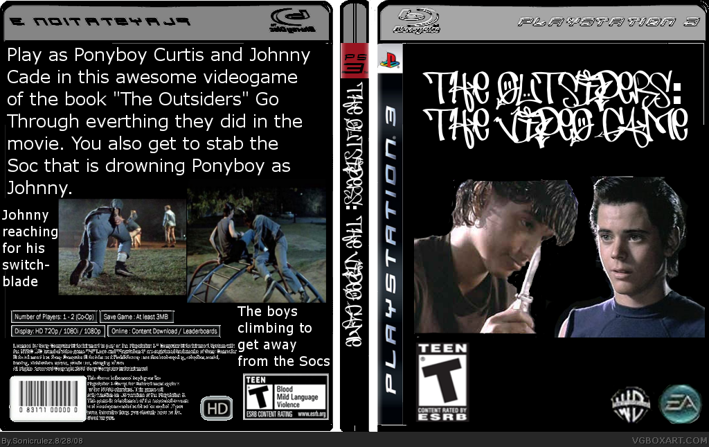 The Outsiders: The Video Game box cover