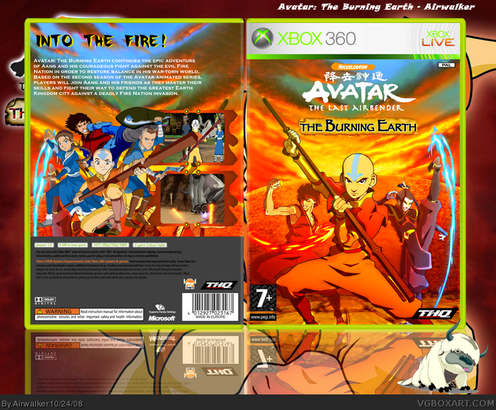avatar the last airbender the burning earth xbox one