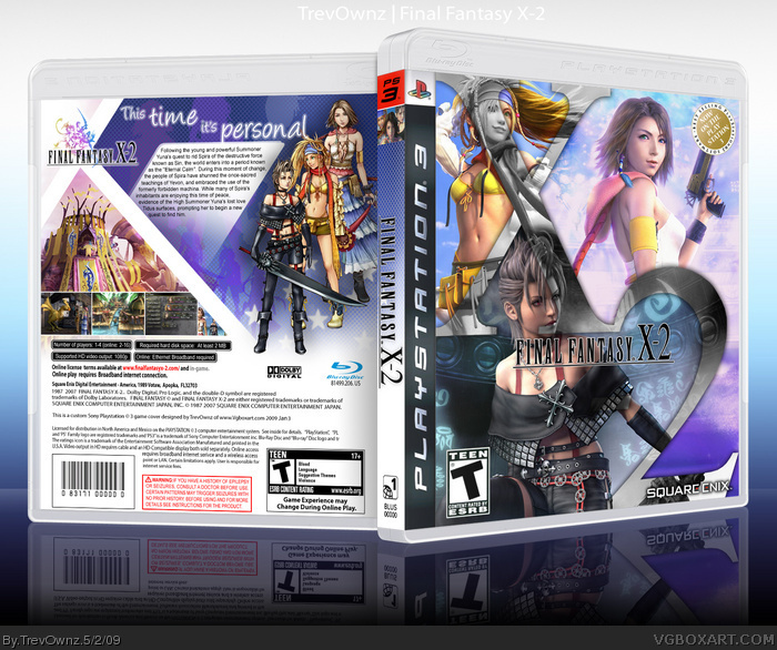 Final Fantasy X-2 PlayStation 3 Box Art Cover by TrevOwnz
