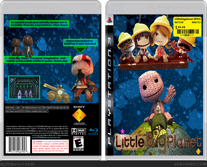 vin omgive salvie Little Big Planet:: Gamestop Box PlayStation 3 Box Art Cover by DDWariior