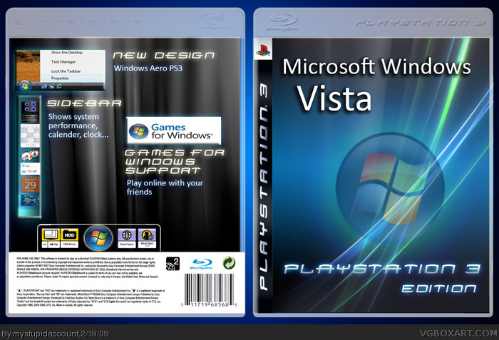 Windows Vista - Playstation 3 Edition box art cover