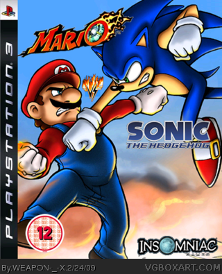 Mario vs Sonic Game Boy Advance Box Art Cover by spongejr_12