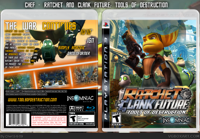 Ratchet & Clank Future: Tools of Destruction box art cover