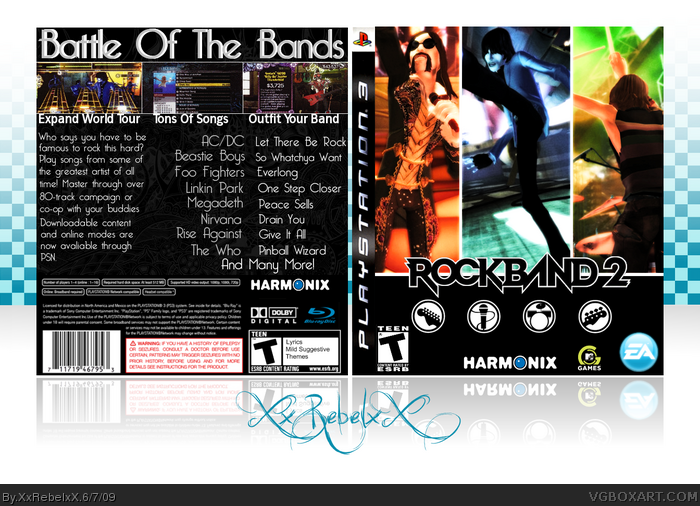 Rock Band 2 box art cover