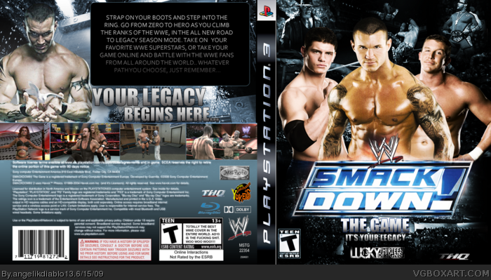 Wwe Smackdown The Game Playstation 3 Box Art Cover By Angelikdiablo13
