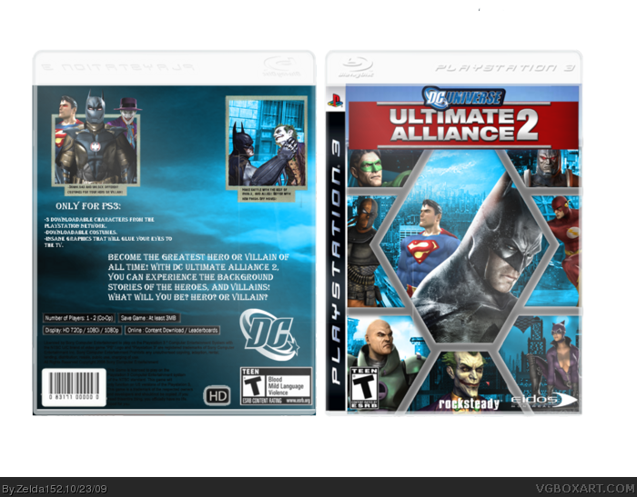 DC Ultimate Alliance 2 box art cover
