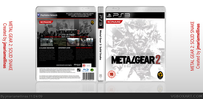 Metal Gear 2: Solid Snake box art cover