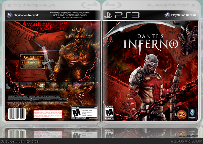 Dantes Inferno - Sony PlayStation 3 PS3 - Empty Custom Replacement