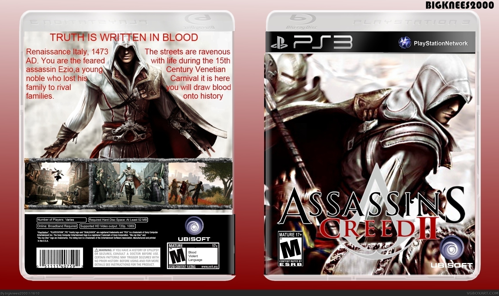 Viewing full size Assassin's Creed 2 box cover