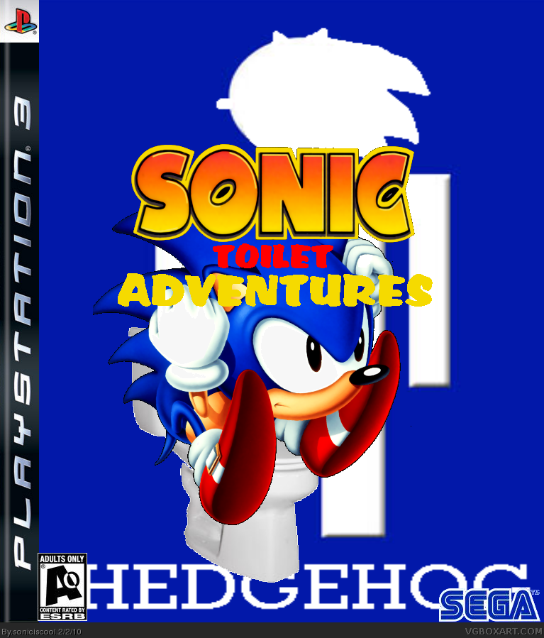 Viewing full size Sonic Toilet Adventures! box cover.