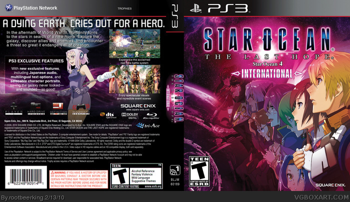 Star Ocean: The Last Hope International PlayStation 3 Box Art