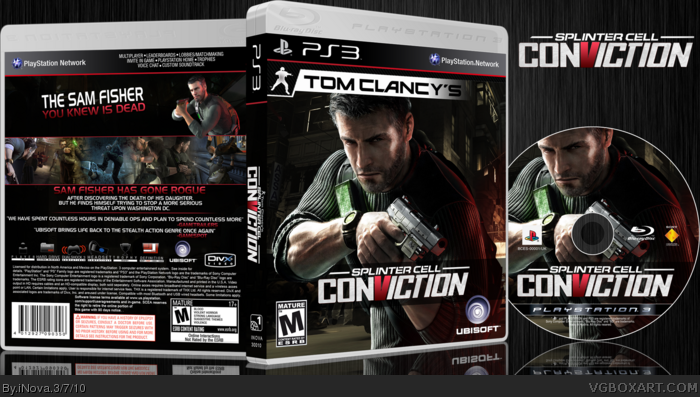 Splinter Cell Conviction Xbox 360 Box Art Cover by Faxesc