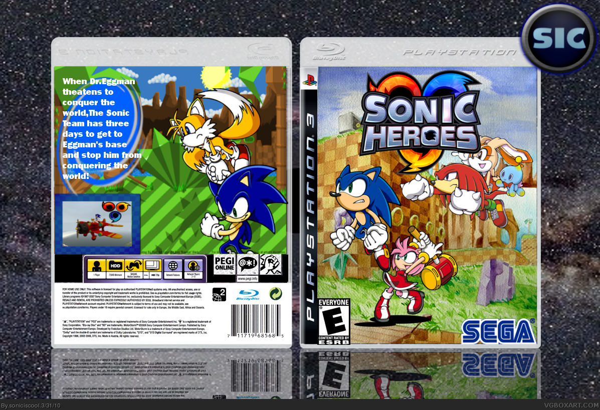 Соник пс3. Sonic Heroes PLAYSTATION 3. Sonic Heroes ps3 диски. Игра Соник на ps3. Sonic Heroes диск ps2.