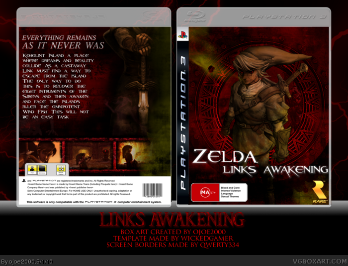 Zelda: Links Awakening box art cover