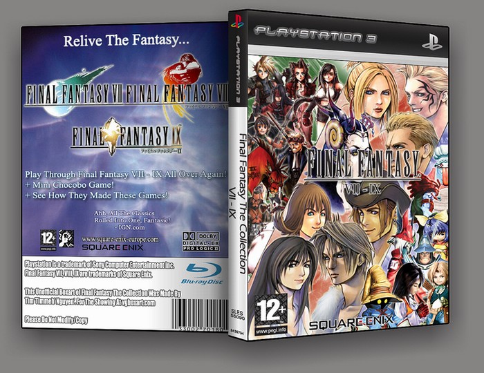 Final Fantasy Collection PlayStation 3 Box Art Cover by Timmeh