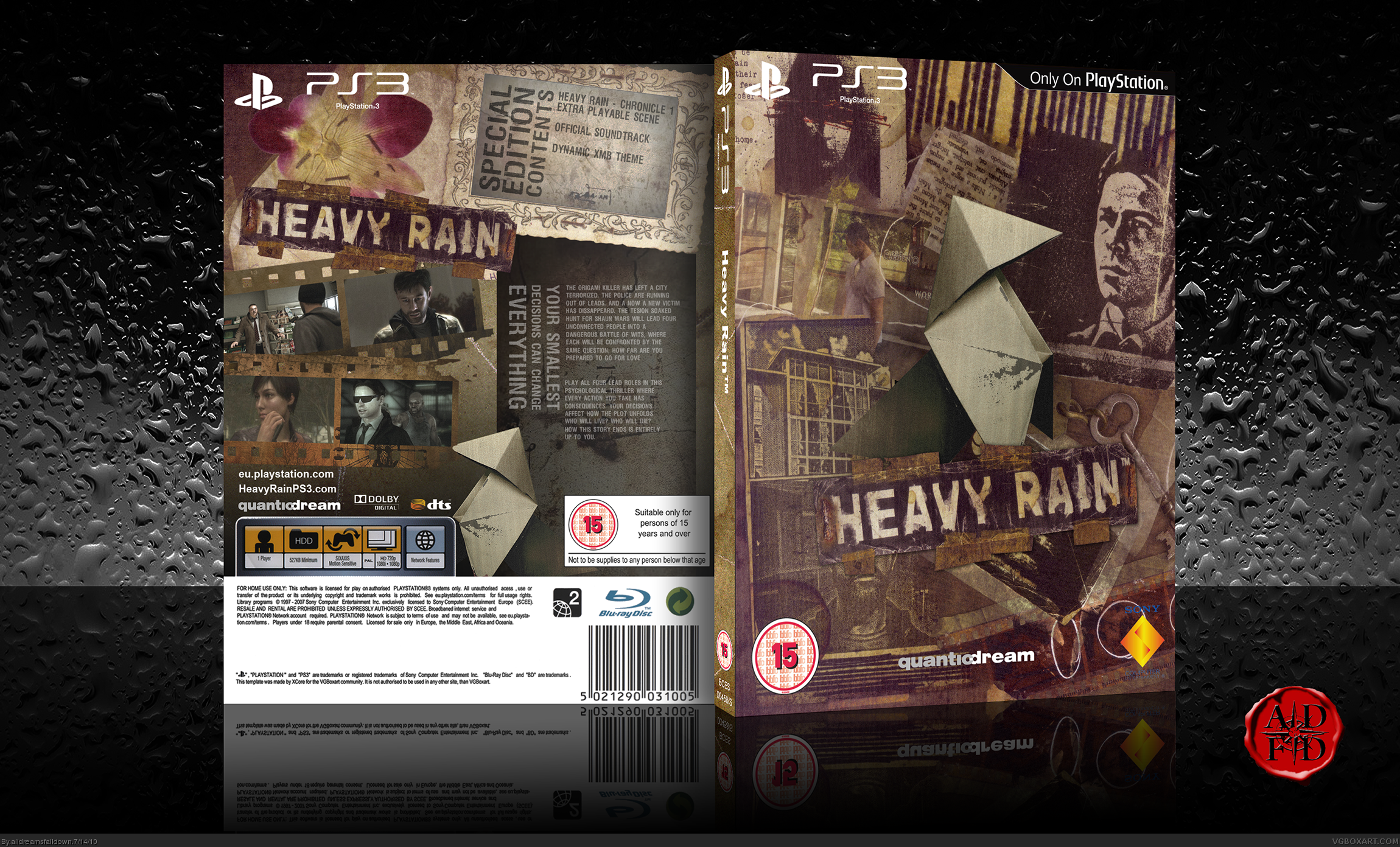 Heavy rain 3. Heavy Rain ps3 обложка. Heavy Rain ps3 Cover. Heavy Rain ps3 обои. Heavy Rain коробка.