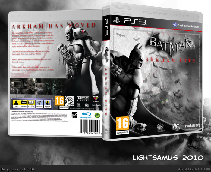 Batman: Arkham City PlayStation 3 Box Art Cover by lightsamus