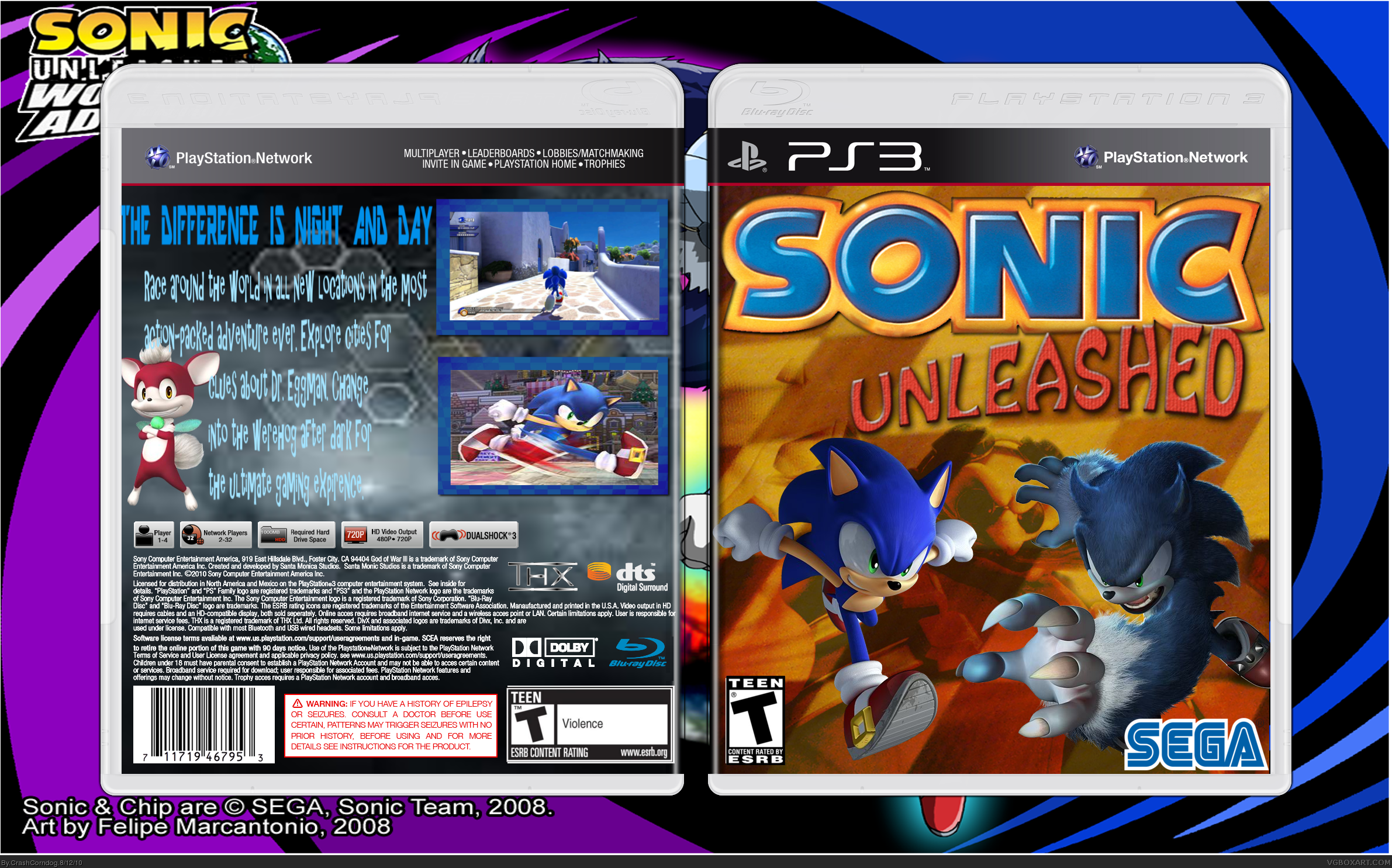 Sonic Unleashed box art cover. 