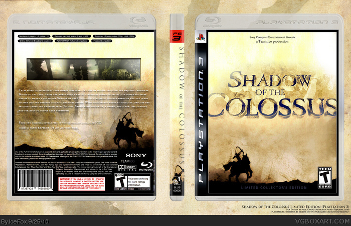 Shadow Of The Colossus box art cover