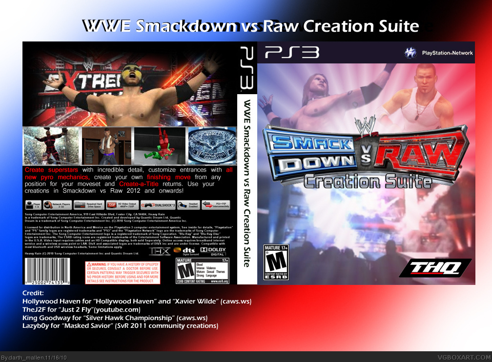WWE Smackdown vs Raw Creation Suite box cover