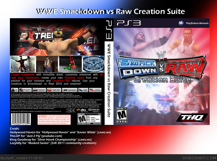 WWE Smackdown vs Raw Creation Suite box art cover