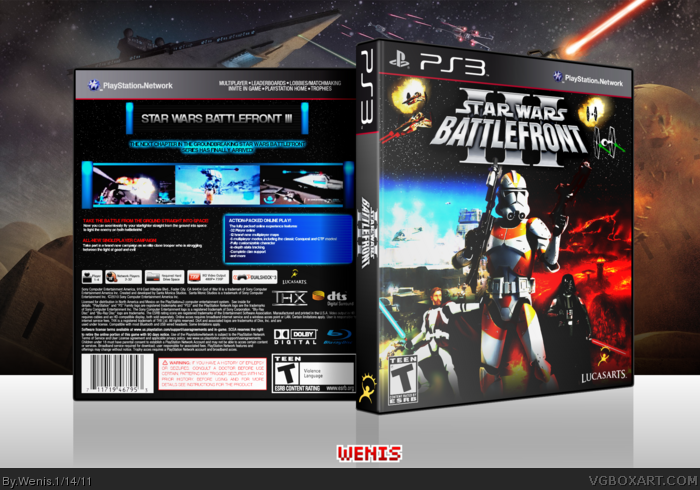 kaptajn skæbnesvangre prioritet Star Wars: Battlefront III PlayStation 3 Box Art Cover by Wenis