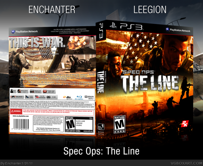 Spec Ops: The Line PlayStation 3 Box Art Cover by Enchanter