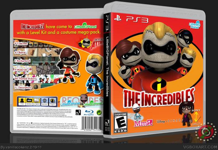 Incredibles PlayStation 3 Box Art Cover 