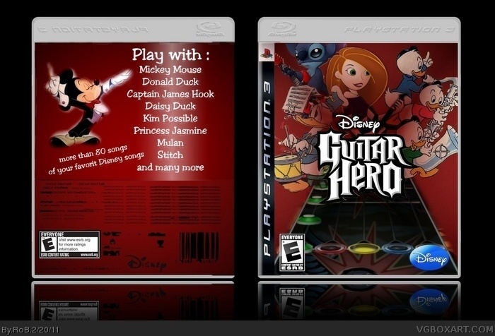 Disney Guitar Hero Playstation 3 Box Art Cover By Rob