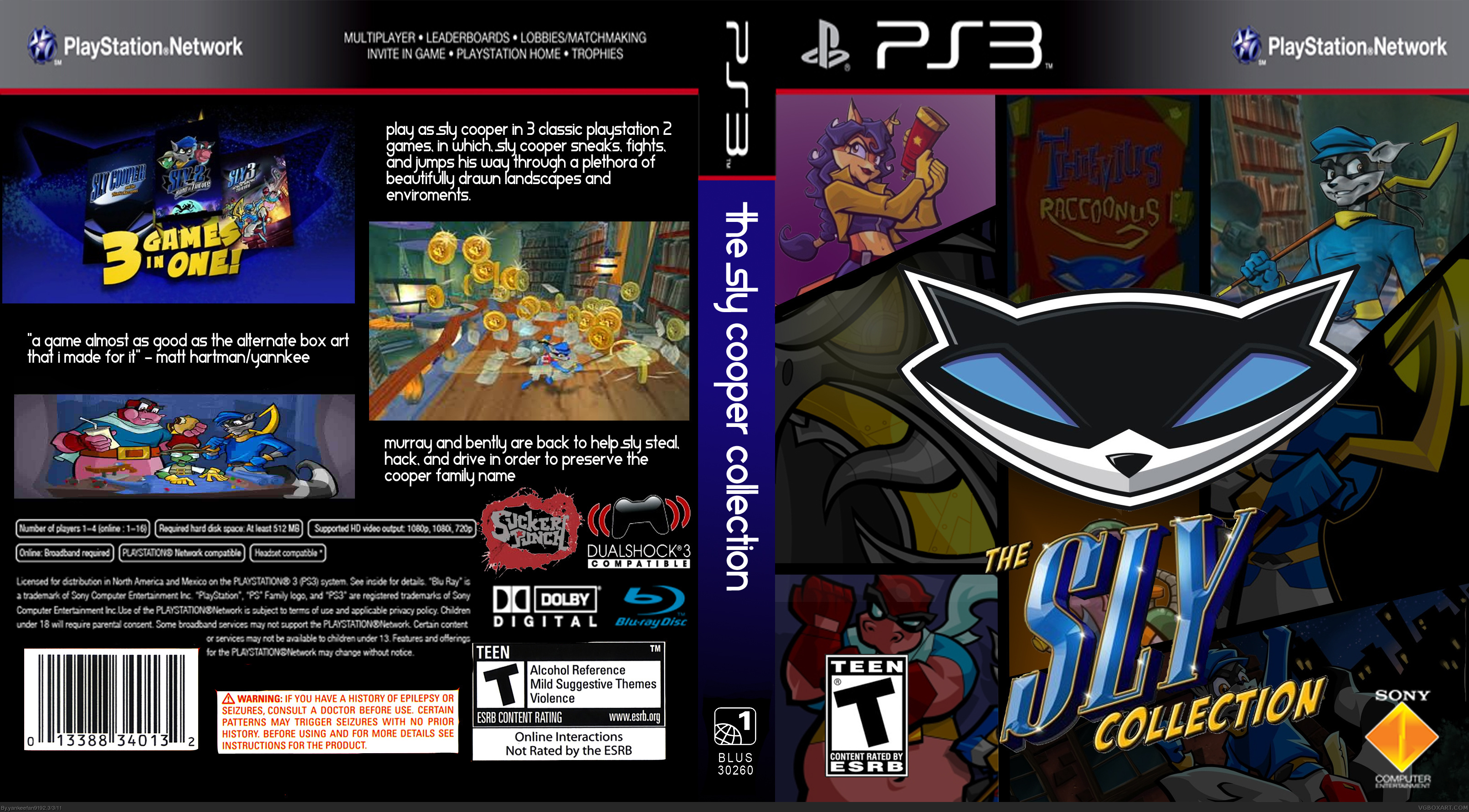 Sly Cooper Collection Sony PlayStation 3 complete in box CIB PS3 US version