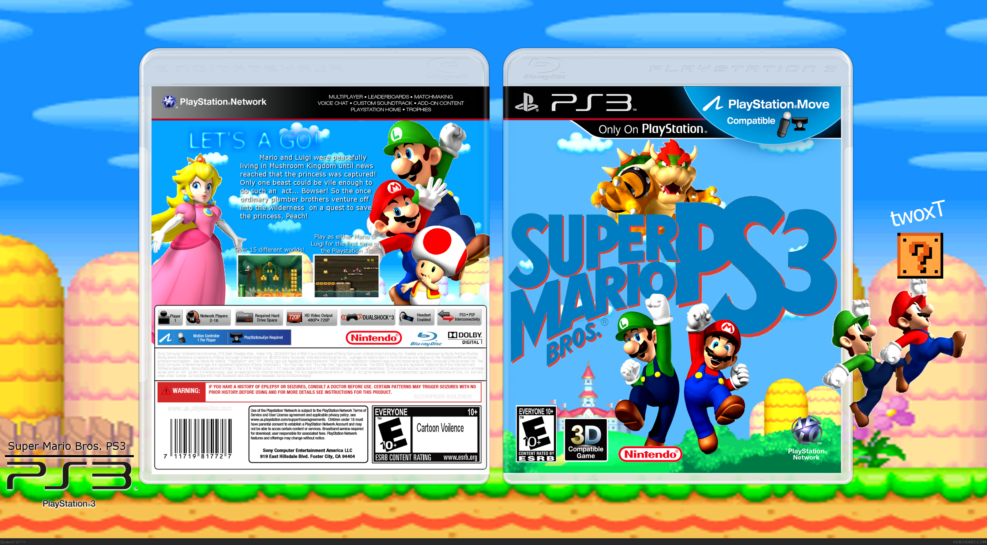 Super Mario Bros. PS3 box cover