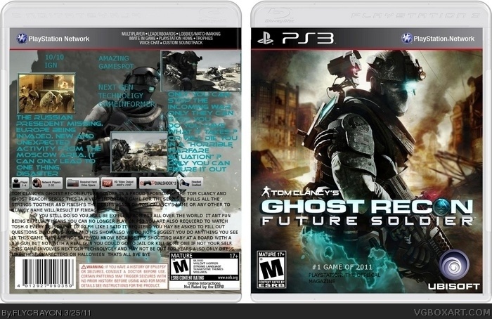 Investigación Raza humana bueno Tom Clancy's Ghost Recon: Future Soldier PlayStation 3 Box Art Cover by  FLYCRAYON