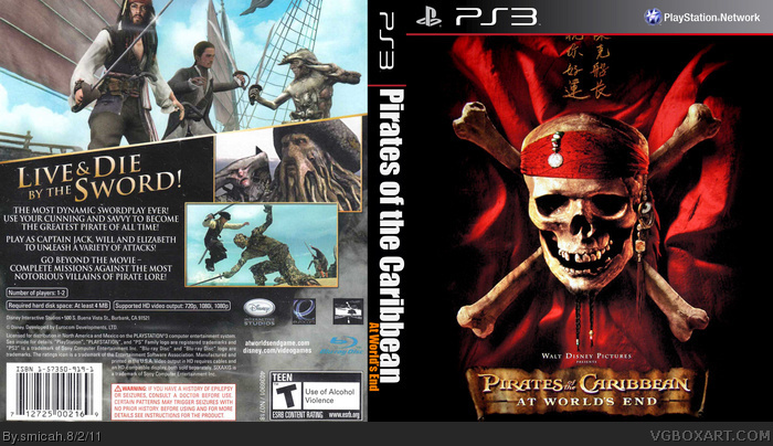 Pirates Of the Caribbean: At World's End PlayStation Box Art Cover by smicah