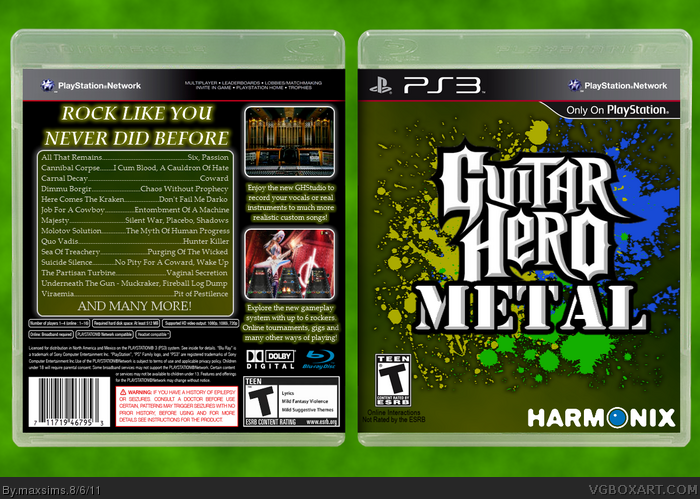 Guitar Hero Metal box art cover