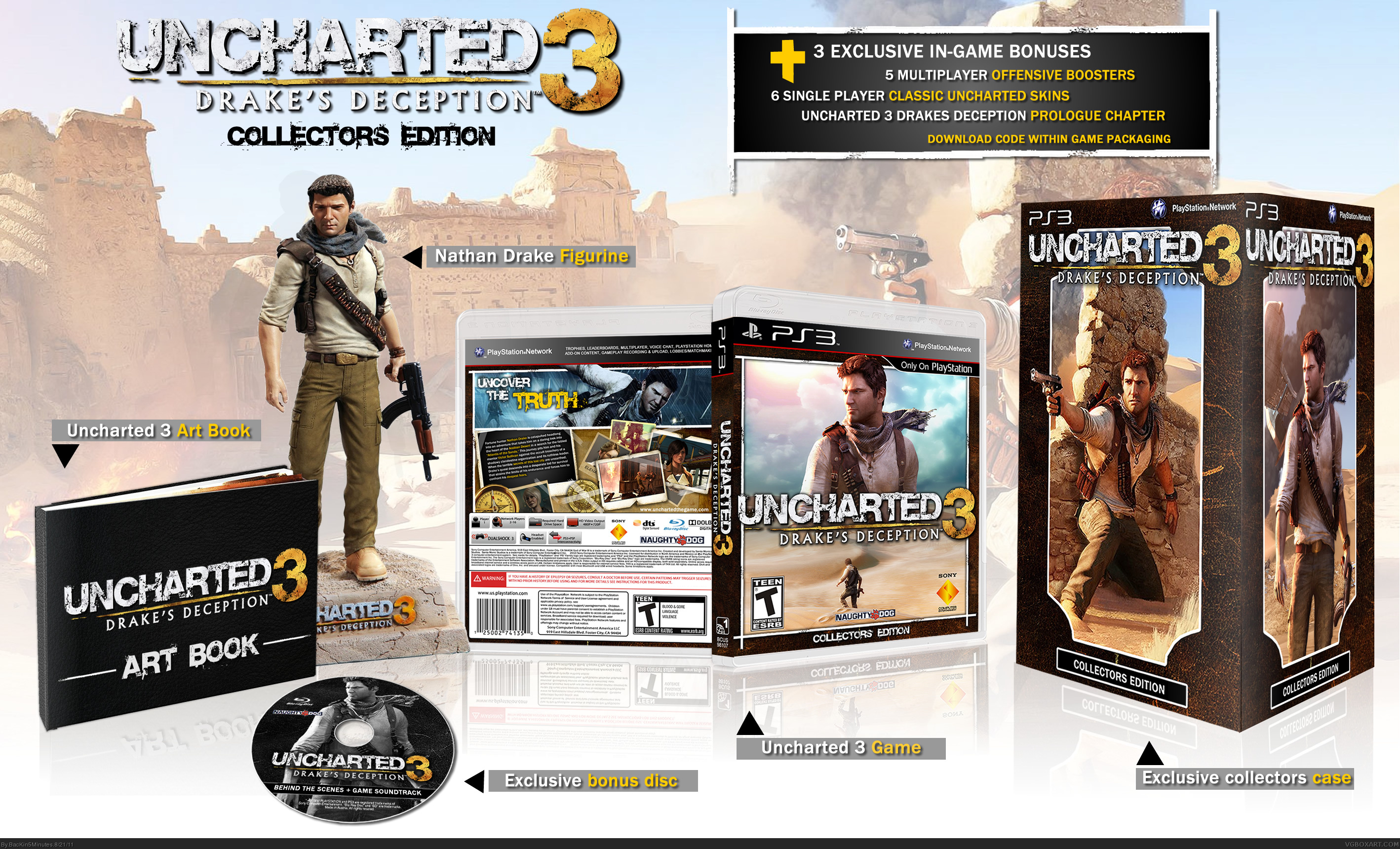 Uncharted 3: Drake's Deception Collectors Edition box cover