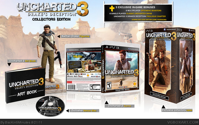 Uncharted 3: Drake's Deception Collectors Edition box art cover