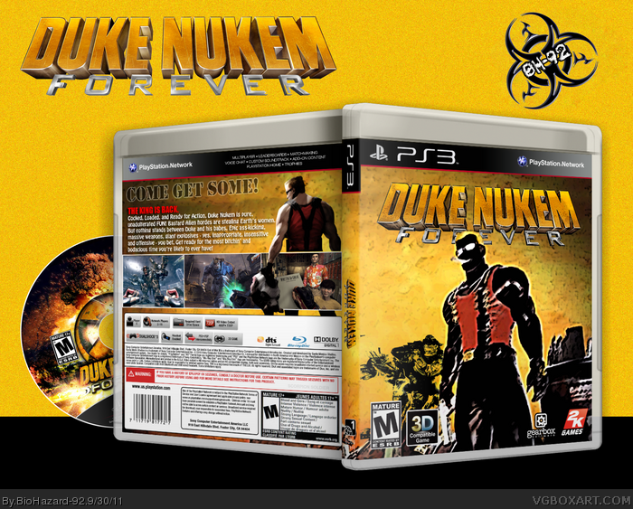 Duke Nukem Forever Playstation 3 Box Art Cover By Biohazard 92