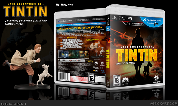 Adventures of Tintin (Limited Edition) PlayStation 3 Box Art Cover by Bastart
