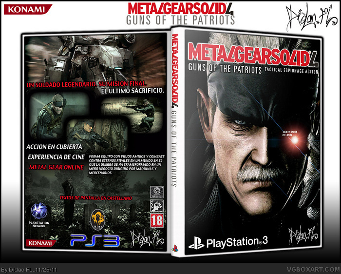 Metal Gear 4: Guns of the Patriots  (Spanish) box art cover
