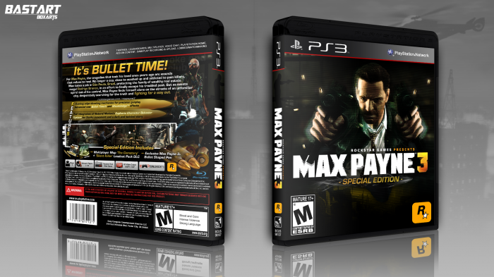 Max Payne 3: Special Edition PlayStation 3 Box Art Cover by Bastart