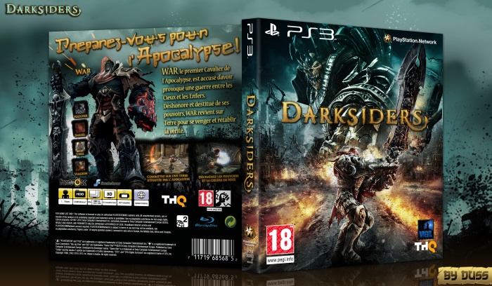 Darksiders Playstation 3 Box Art Cover By Duss