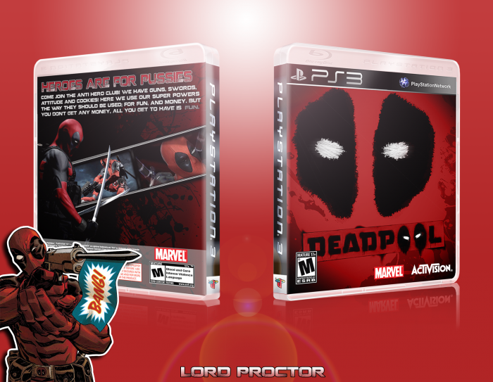 diseño fatiga triste Deadpool PlayStation 3 Box Art Cover by LordProctor