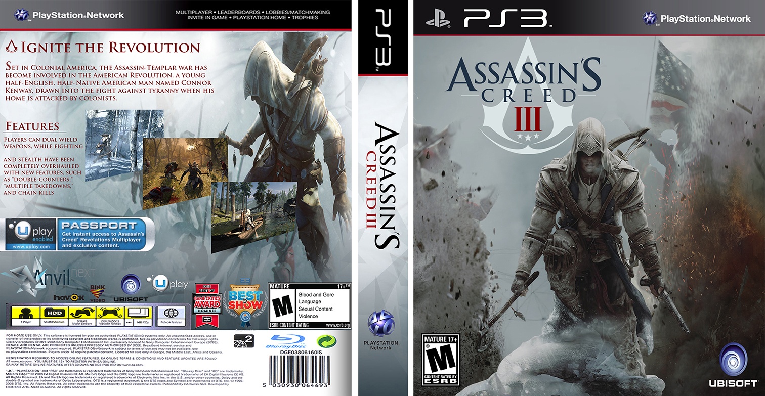 Сколько весит пс 3. Assassins Creed 3 ps3 обложка. Ассасин Крид 3 обложка для ps3. Ассасин Крид 3 на плейстейшен 4. Assassin's Creed 3 ps4 диск.