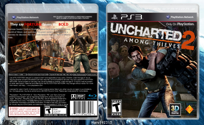Uncharted 2: Among Thieves PlayStation 3 Box Art Cover by Harry192313