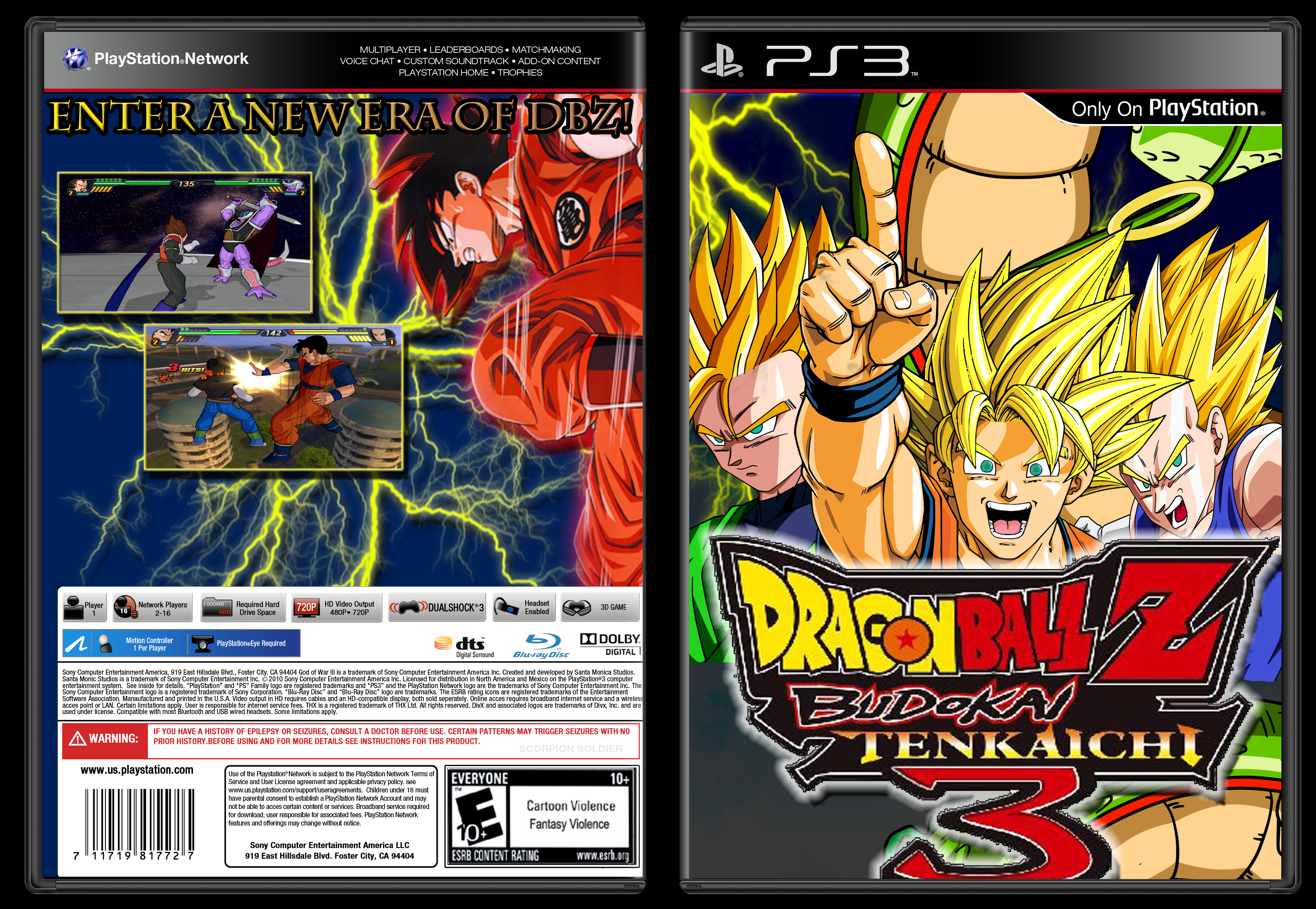 Dragon Ball Z Budokai Tenkaichi 3 box cover