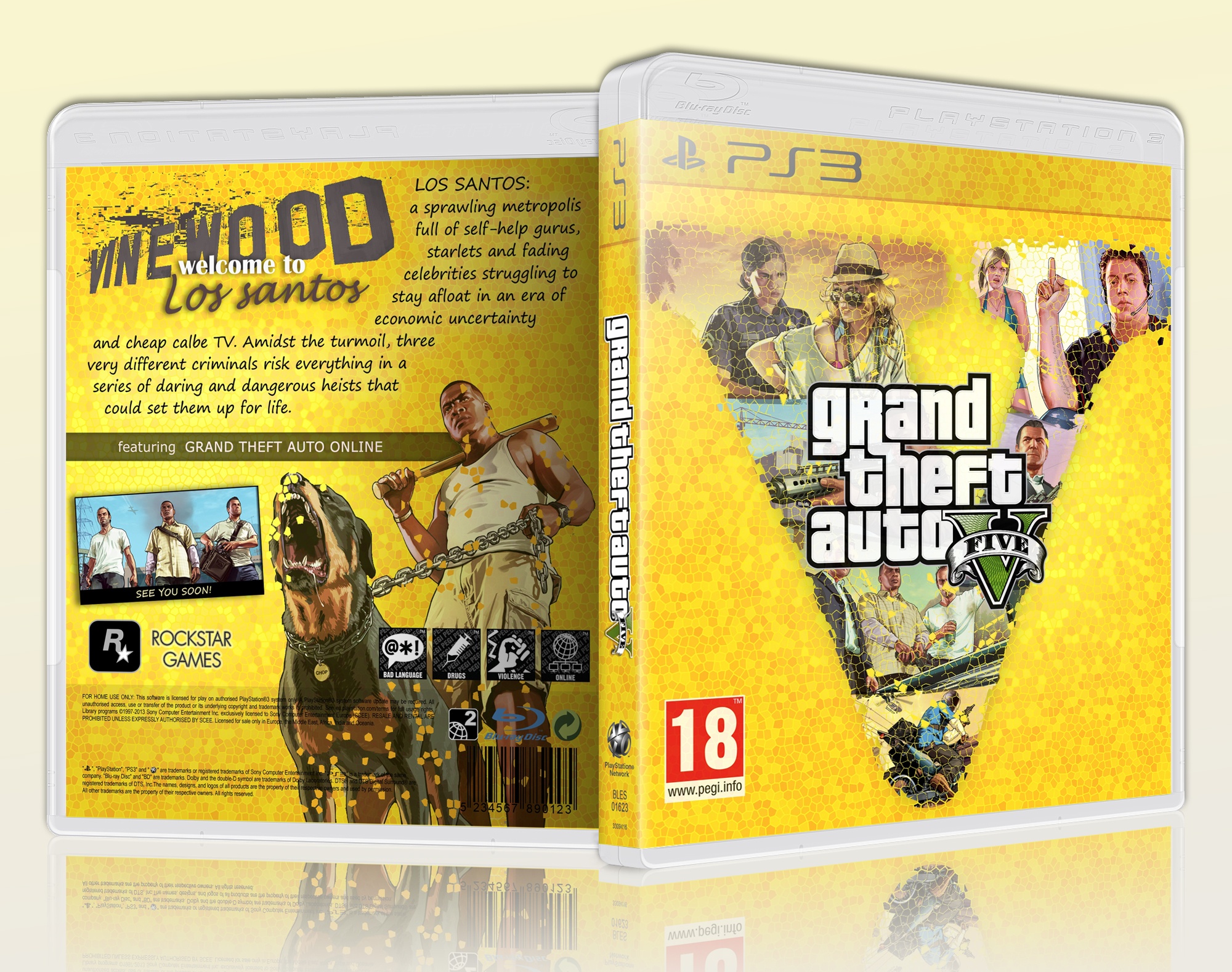 Viewing Full Size Grand Theft Auto 5 Box Cover
