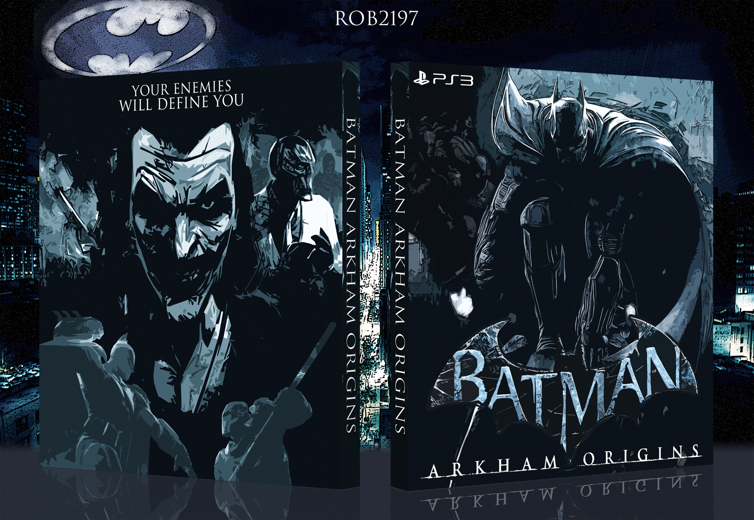 Batman Arkham Origins PlayStation 3 Box Art Cover by rob2197
