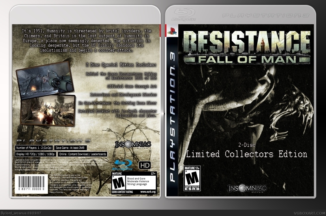 Resistance: Fall of Man Collectors Edition box cover