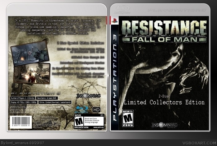 Resistance: Fall of Man Collectors Edition box art cover